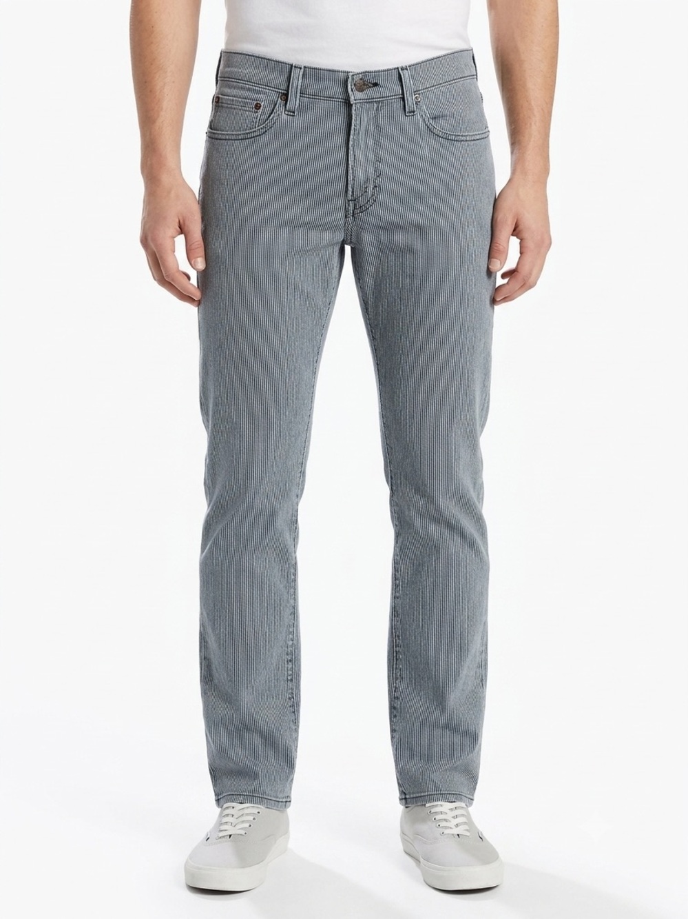 Levi’s 514 Men's Gray Wash Textured Ribbed Denim Jeans size 30x30